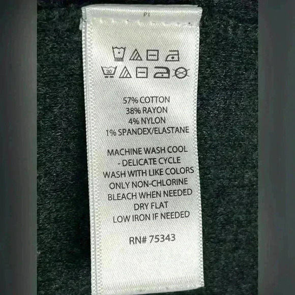 Nicole Miller Colorblock Long Sleeve Dress Cotton Blend Women’s Size Large - Picture 7 of 7